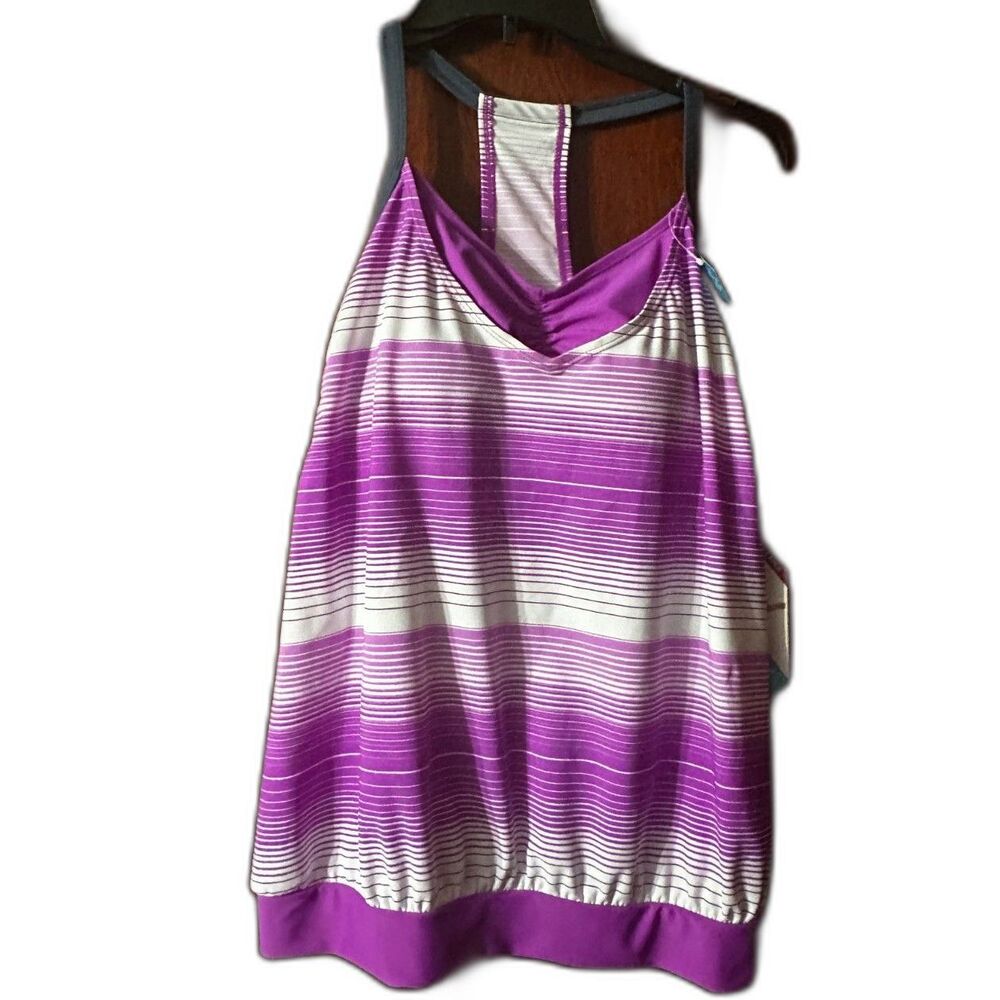 Free Country Two Piece Swimsuit NWT Built in Molded Cups 4 Way Stretch UPF+ XL